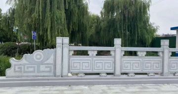 自贡 芝麻灰桥栏杆、河道栏杆安装效果