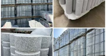 自贡 芝麻白花岗岩挡车柱、隔离柱多少钱