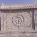 自贡 芝麻白花岗岩屏风，照壁，影壁