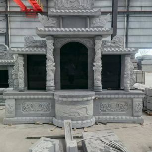 自贡 芝麻灰高档墓碑，土墓，可定制