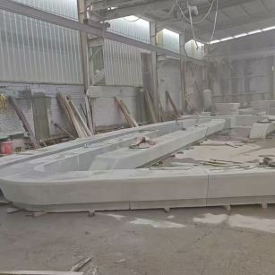 自贡 花岗岩整石坐凳拼装