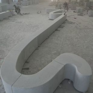 自贡 花岗岩整石坐凳拼装