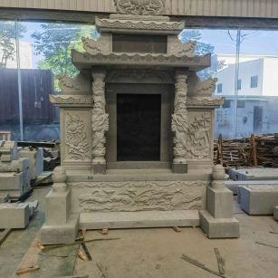 自贡 芝麻灰高档墓碑、土墓，一套也支持定做