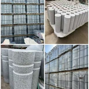 自贡 芝麻白花岗岩挡车柱、隔离柱多少钱