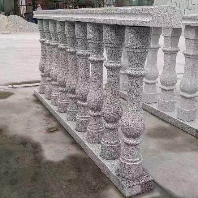 自贡 芝麻白圆形光面花瓶柱，栏杆