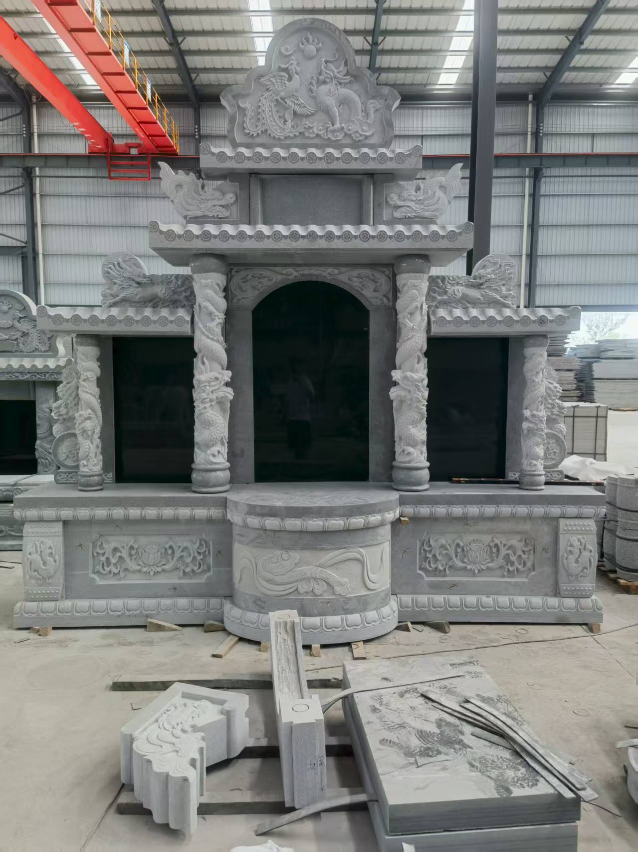 自贡 芝麻灰高档墓碑，土墓，可定制