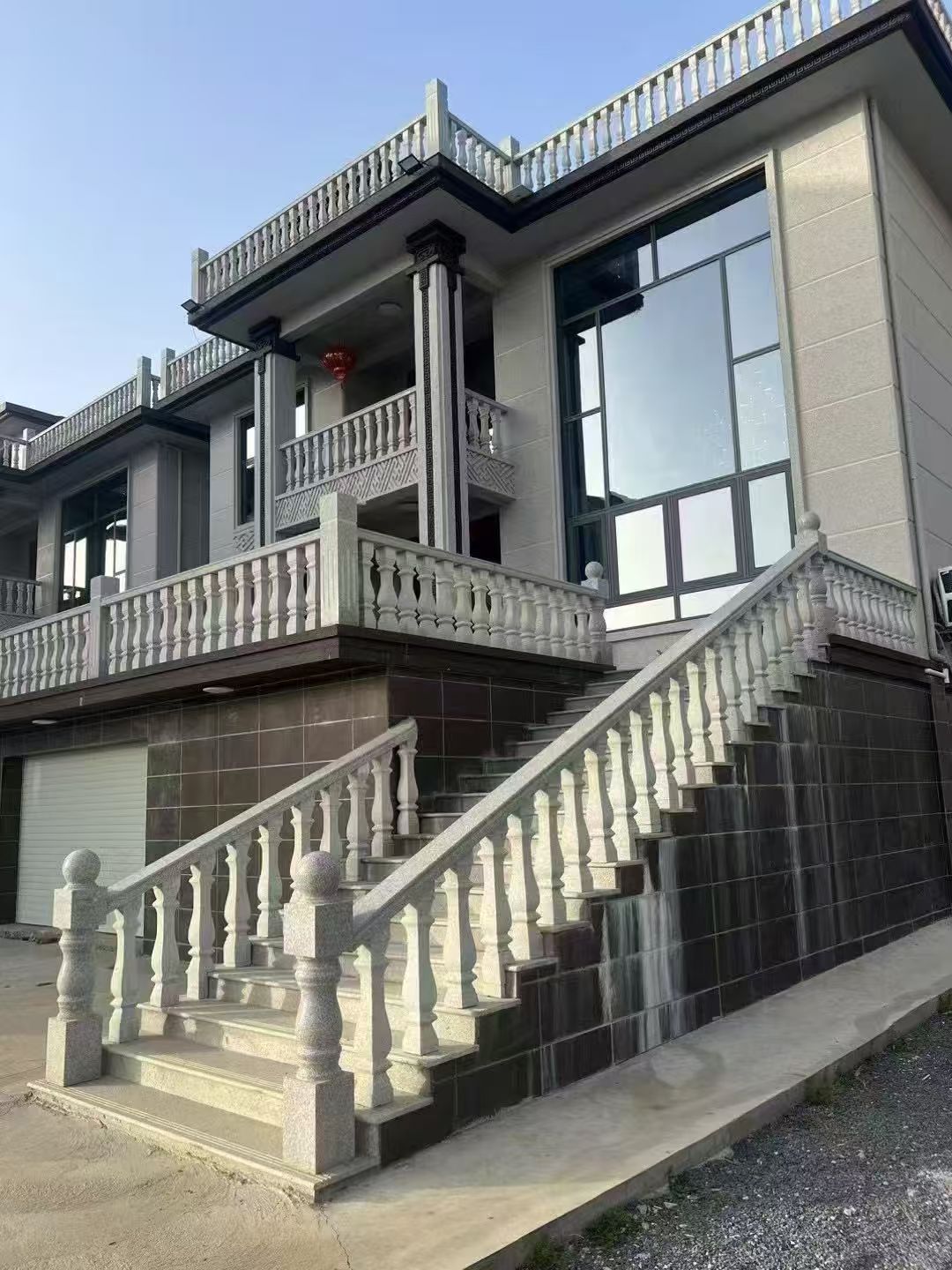 自贡 芝麻白别墅阳台栏杆，楼梯栏杆