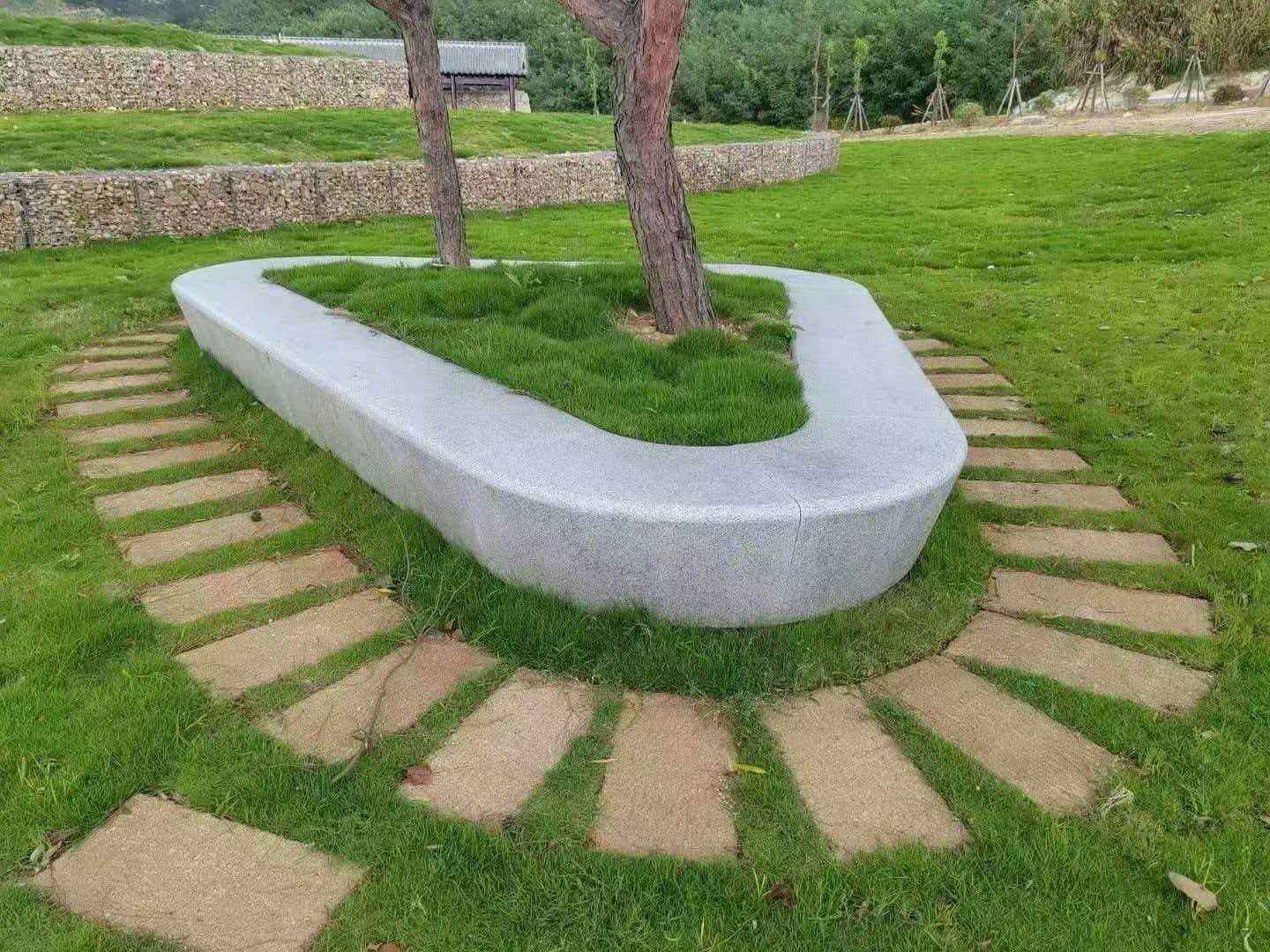 自贡 芝麻白光面整石坐凳