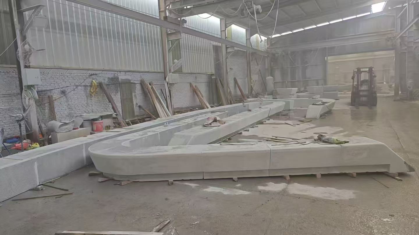 自贡 花岗岩整石坐凳拼装